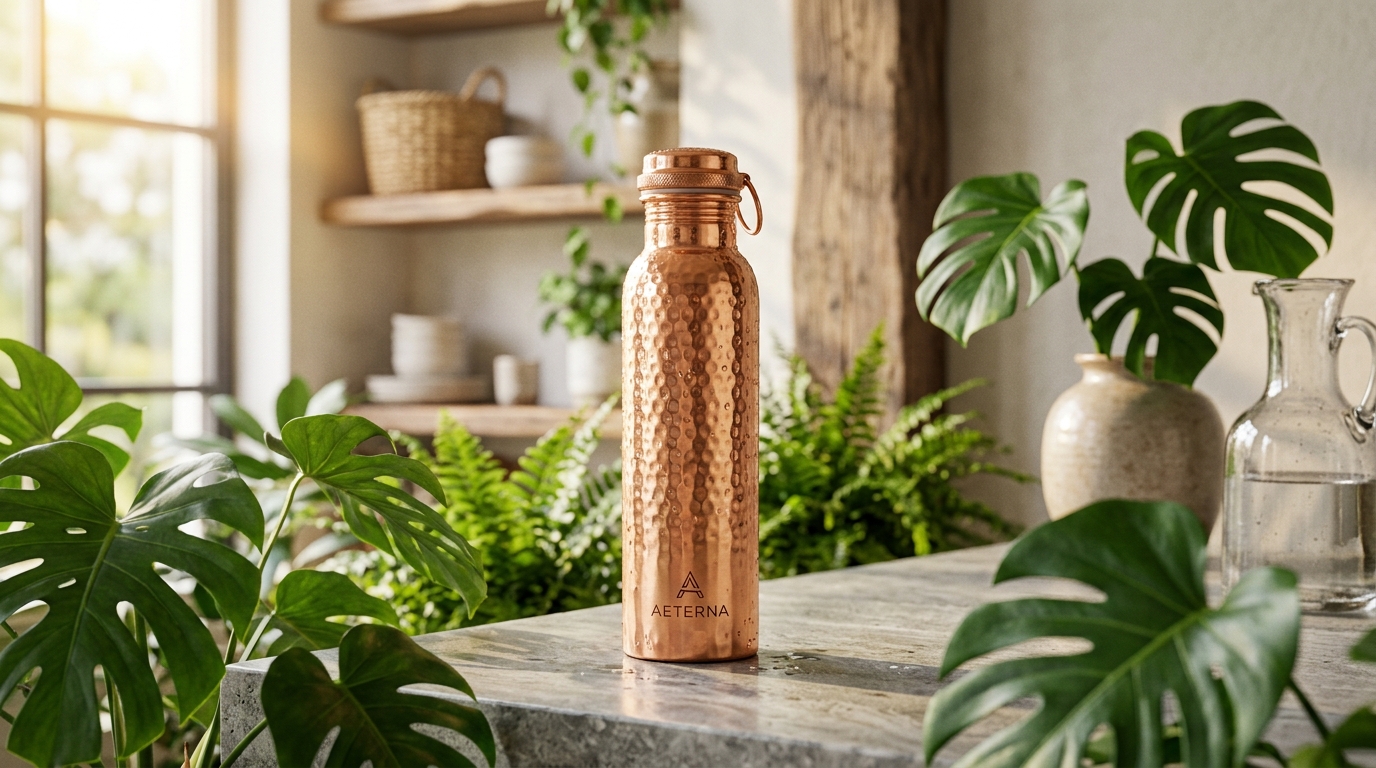 Shuddhi 1 Litre pure copper water bottle